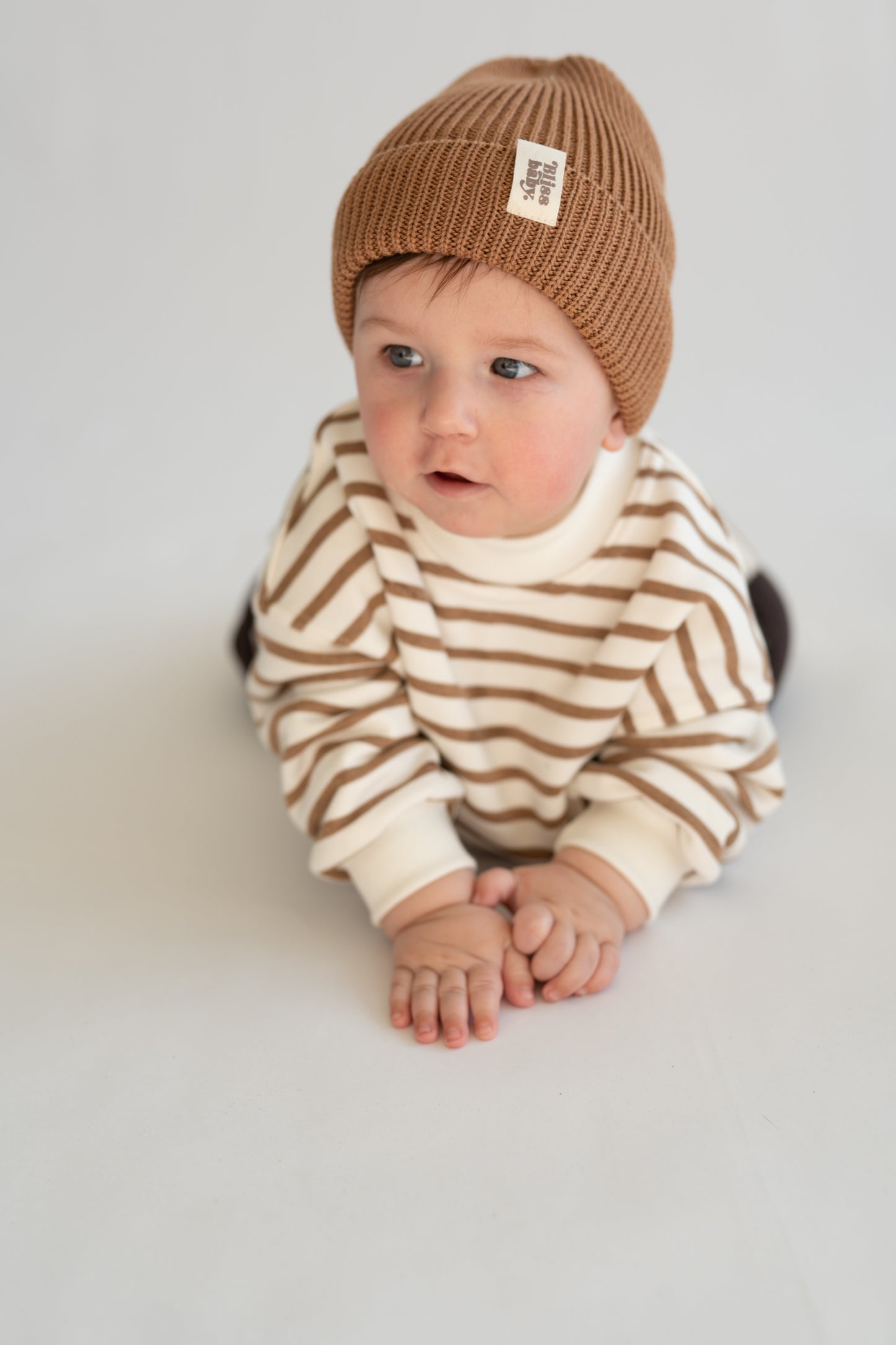 Bluza overisze BEIGE STRIPES