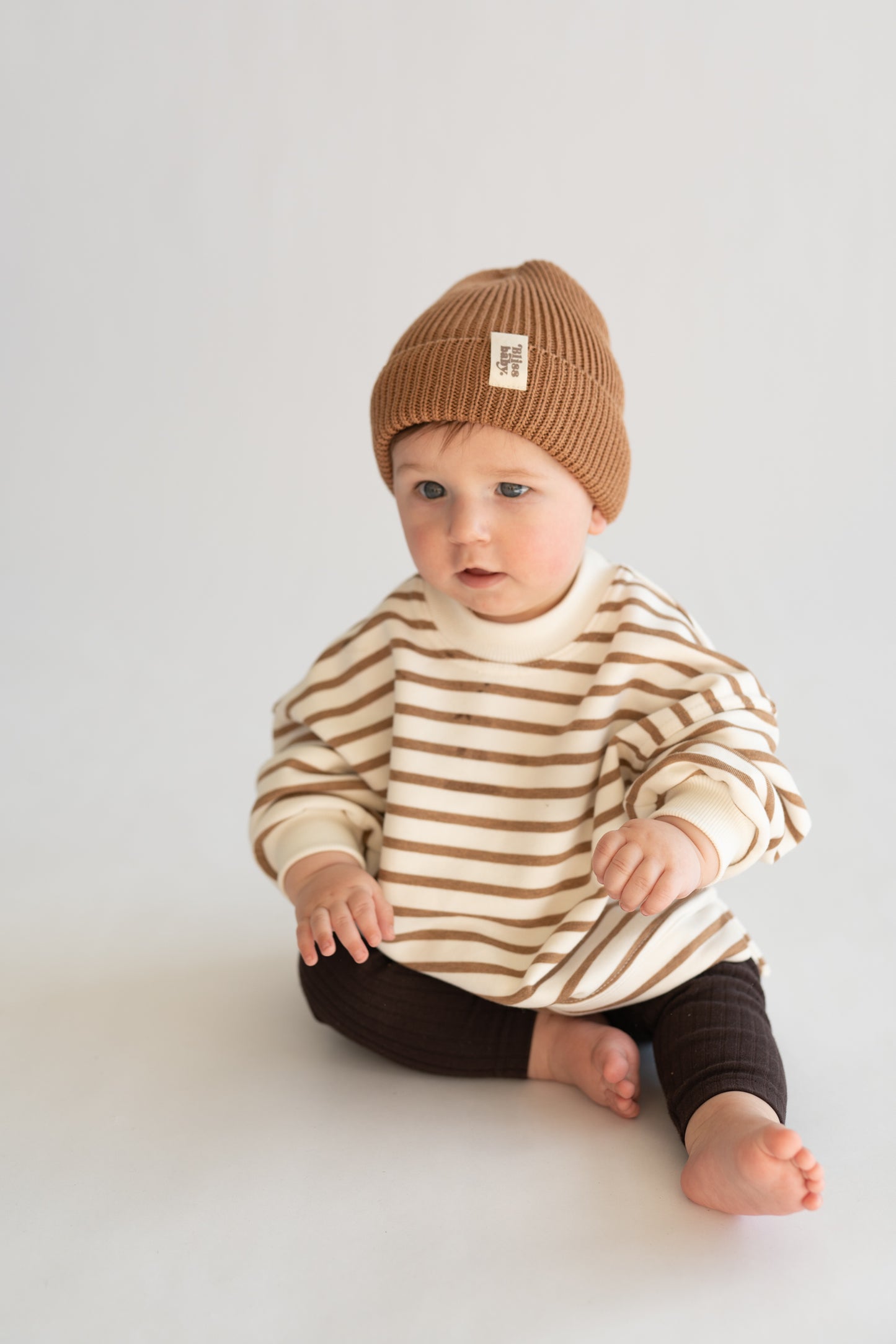 Bluza overisze BEIGE STRIPES