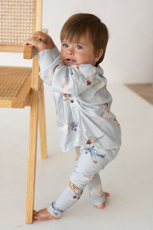 Bluza prążkowana oversize SAMOLOTY