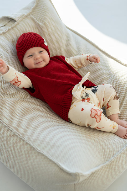 Kamizelka merino CHERRY