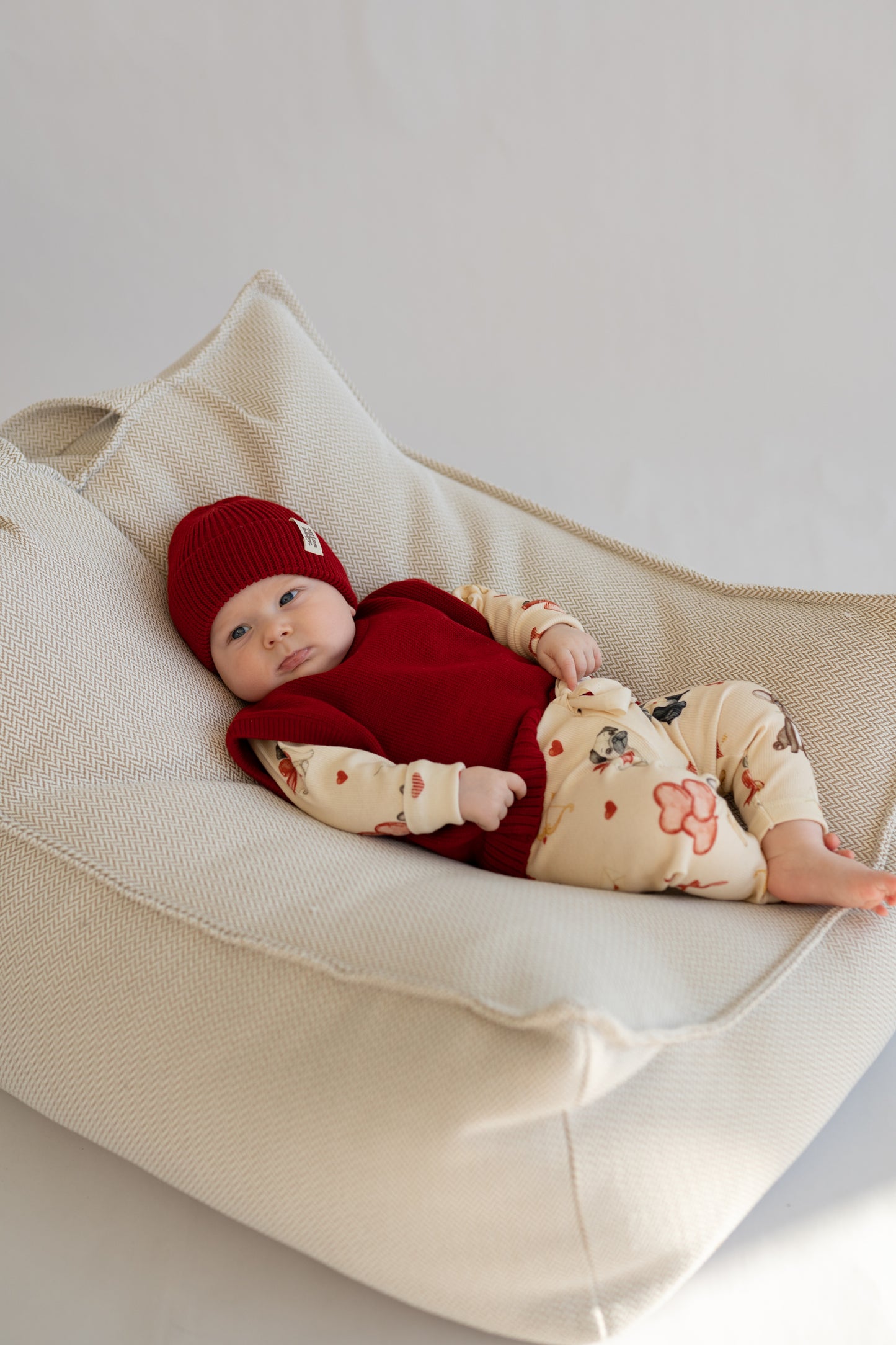 Kamizelka merino CHERRY