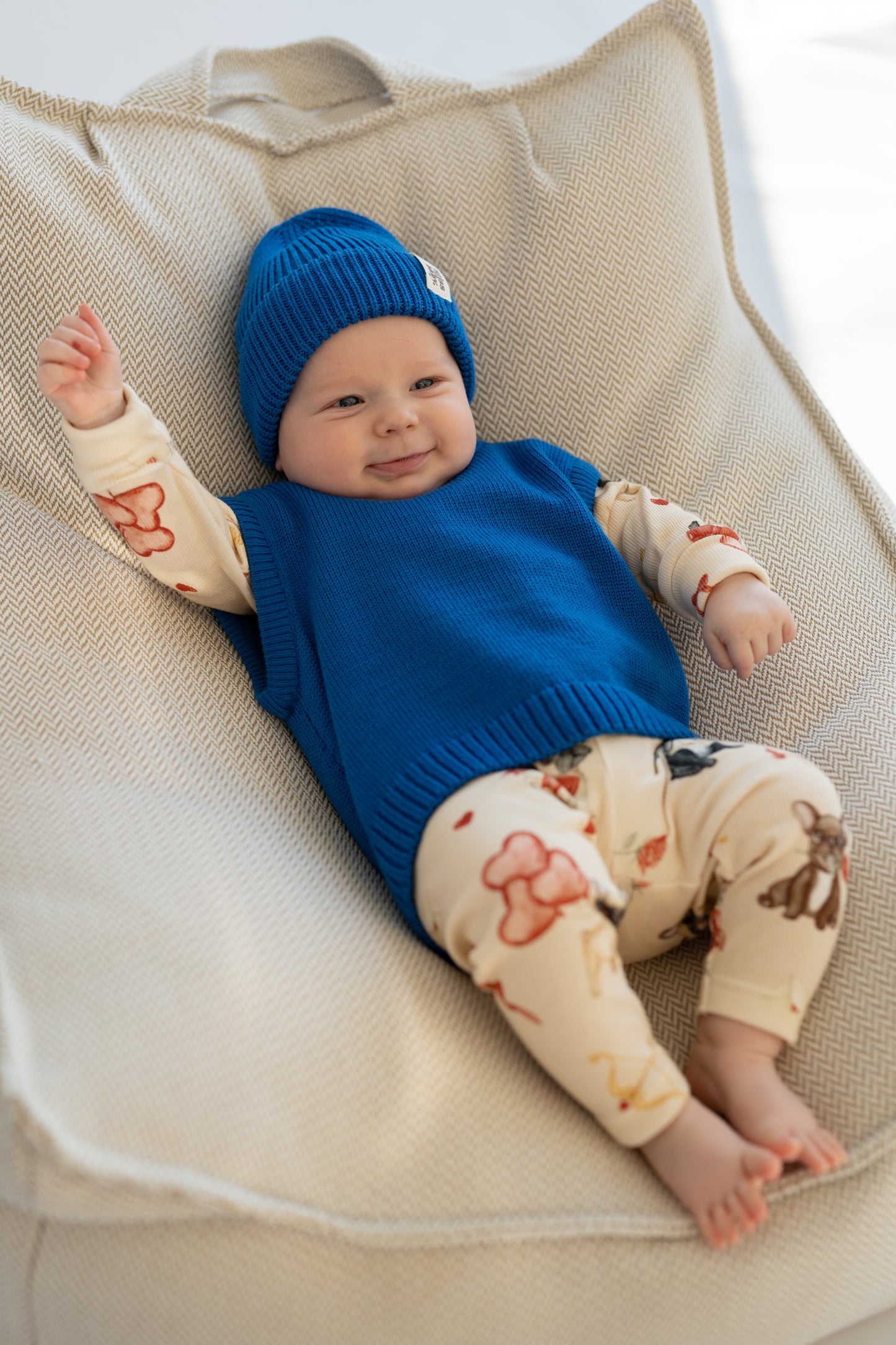 Kamizelka merino COBALT