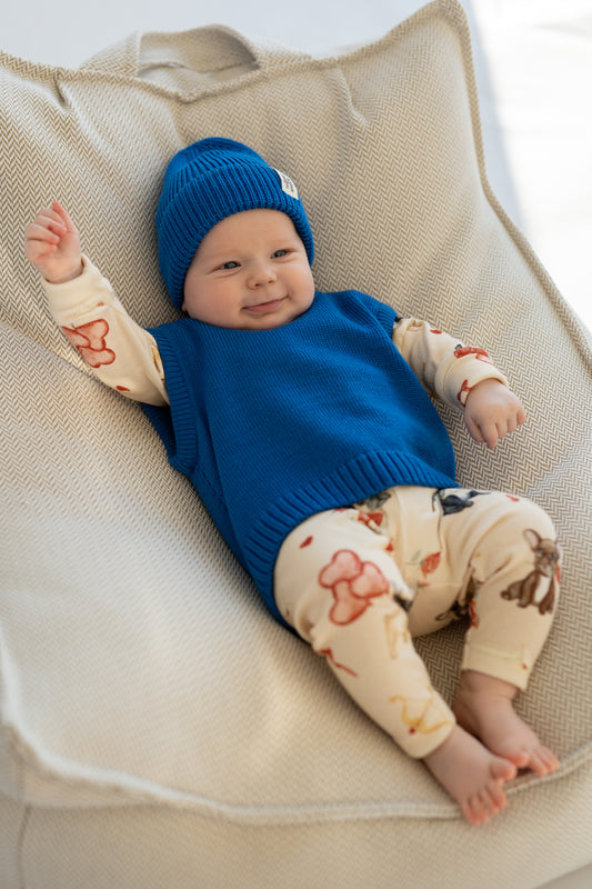 Kamizelka merino COBALT