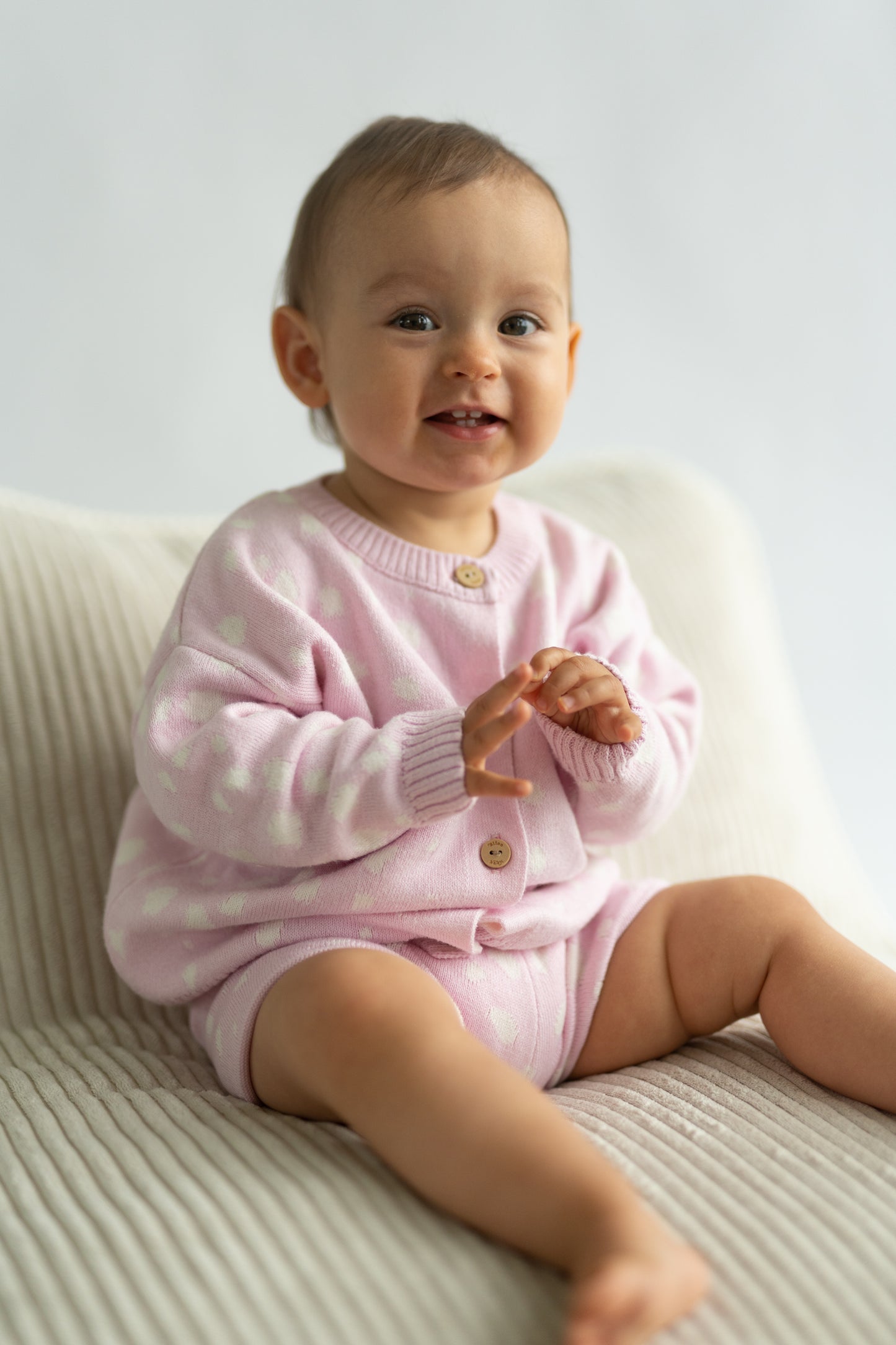 Sweter na guziki BAMBI PINK
