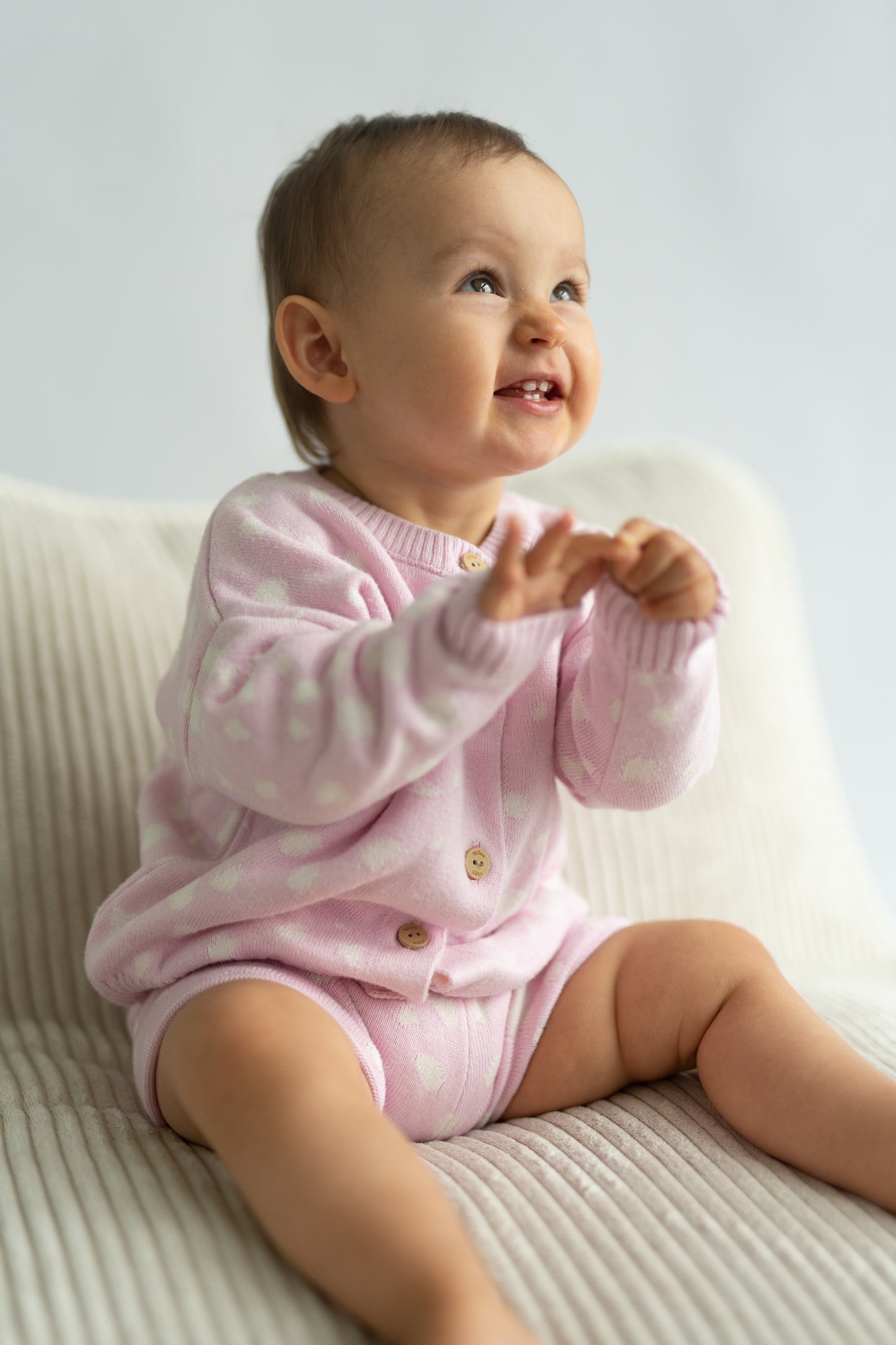 Sweter na guziki BAMBI PINK