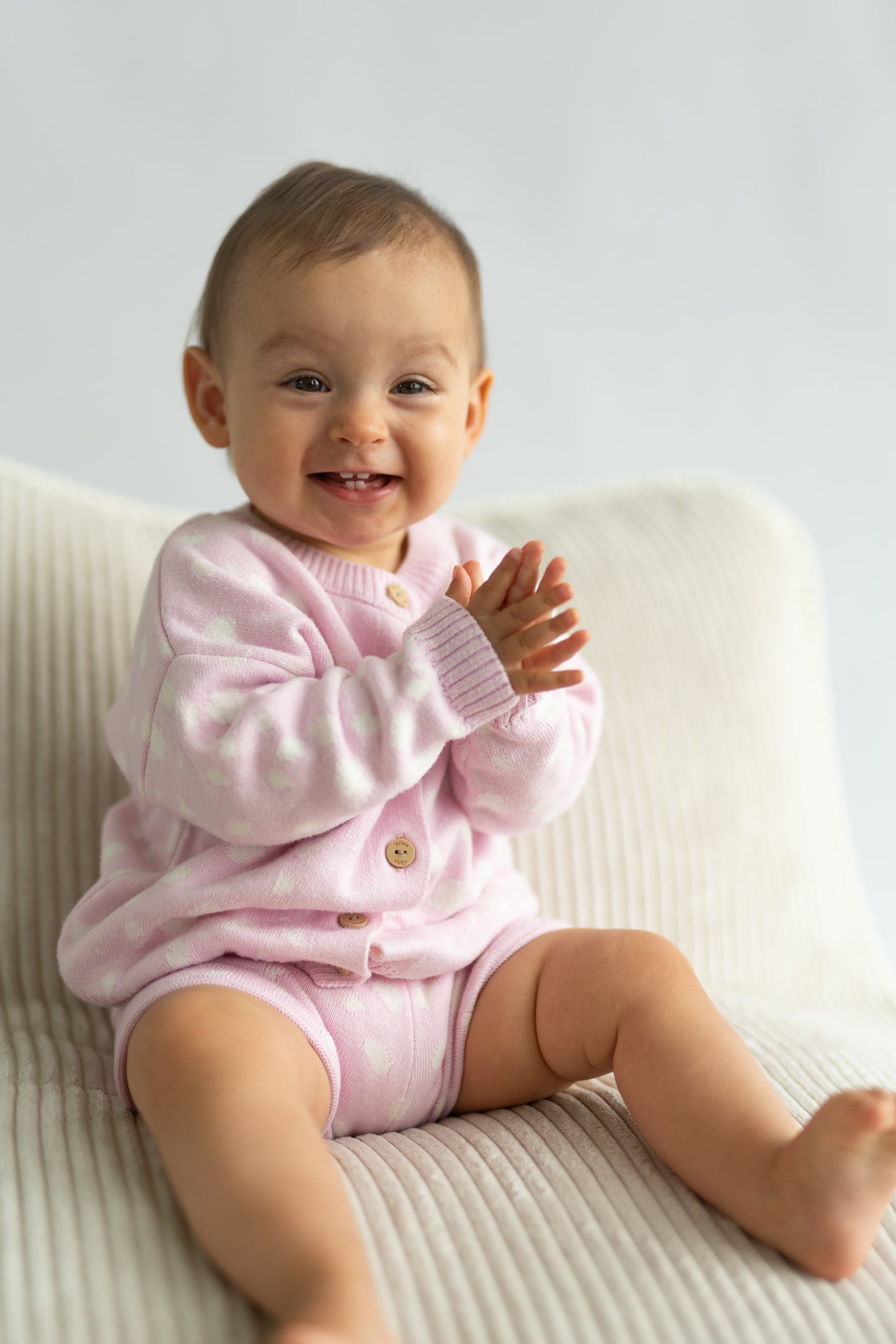 Sweter na guziki BAMBI PINK