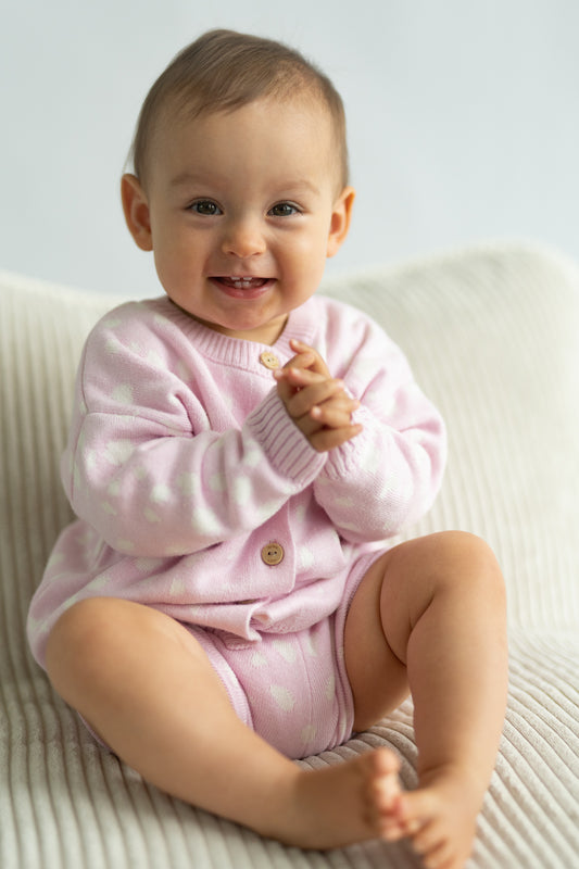 Sweter na guziki BAMBI PINK