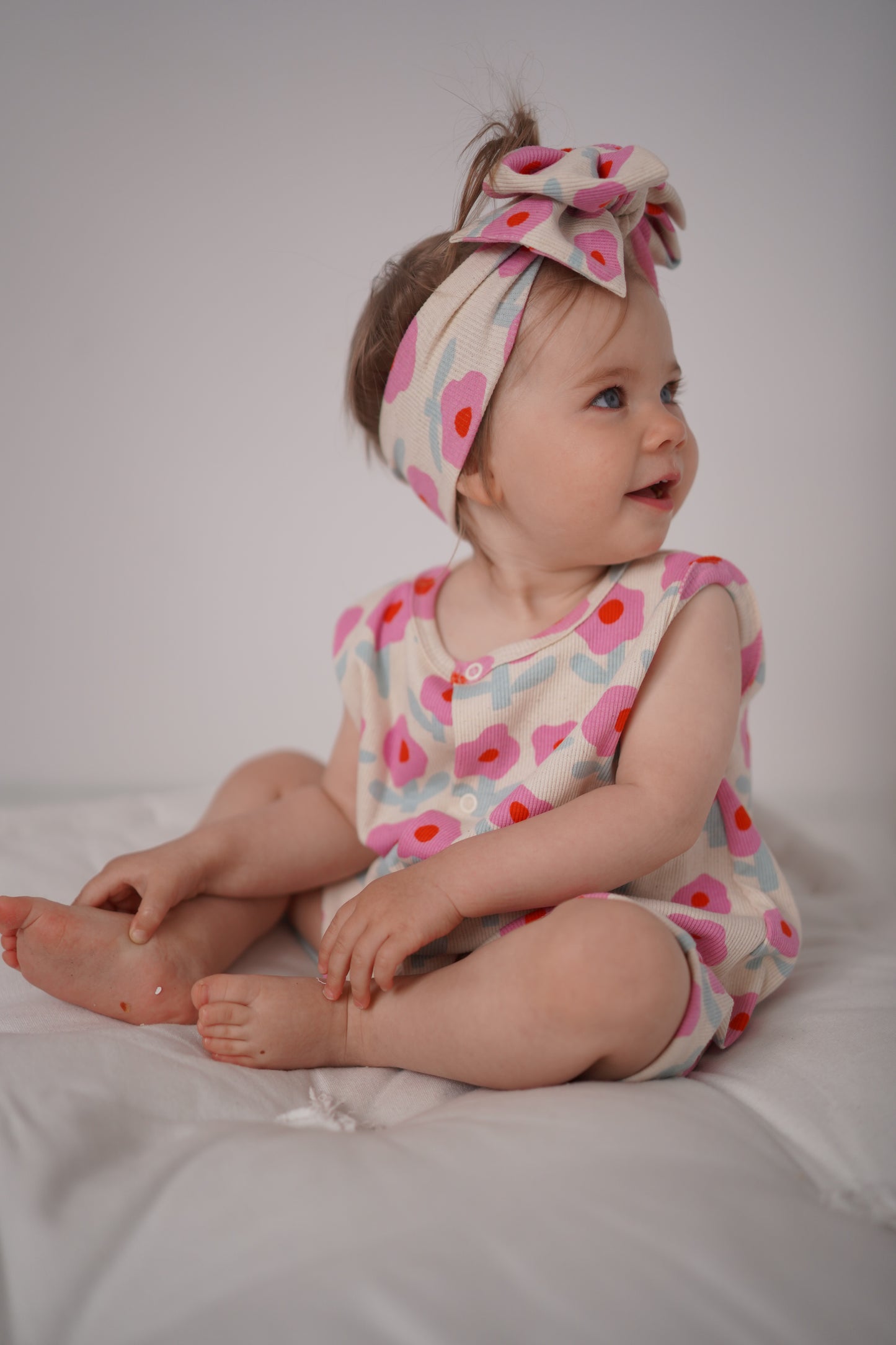 Rompers prążkowany MAGENTA