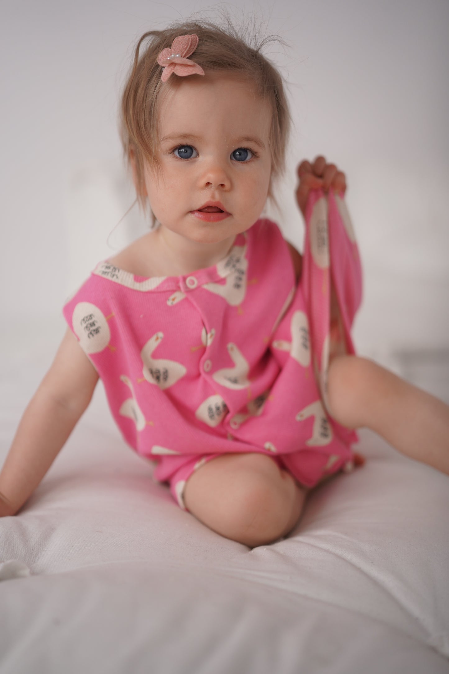 Rompers prążkowany PINK CHOOK