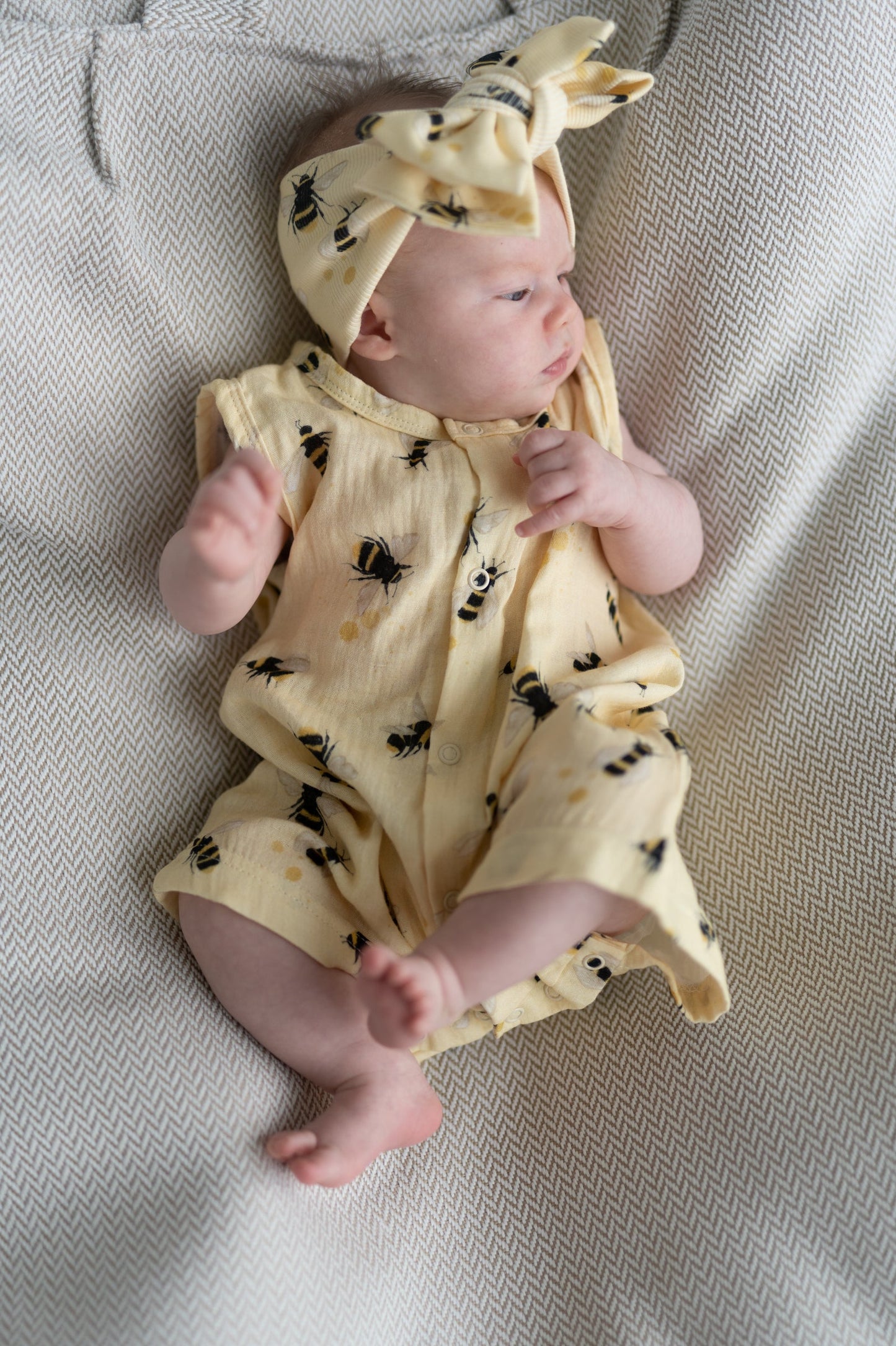 Rompers muślinowy BEES