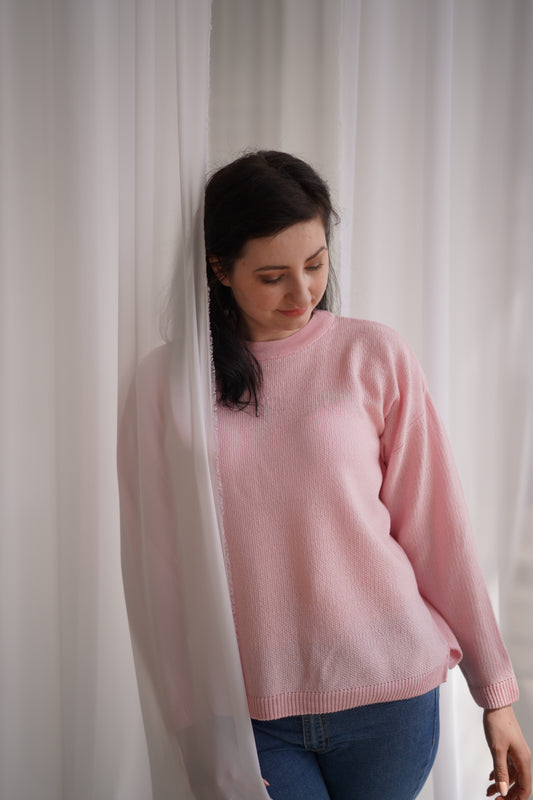 Sweter MAMA merino LIGHT PINK