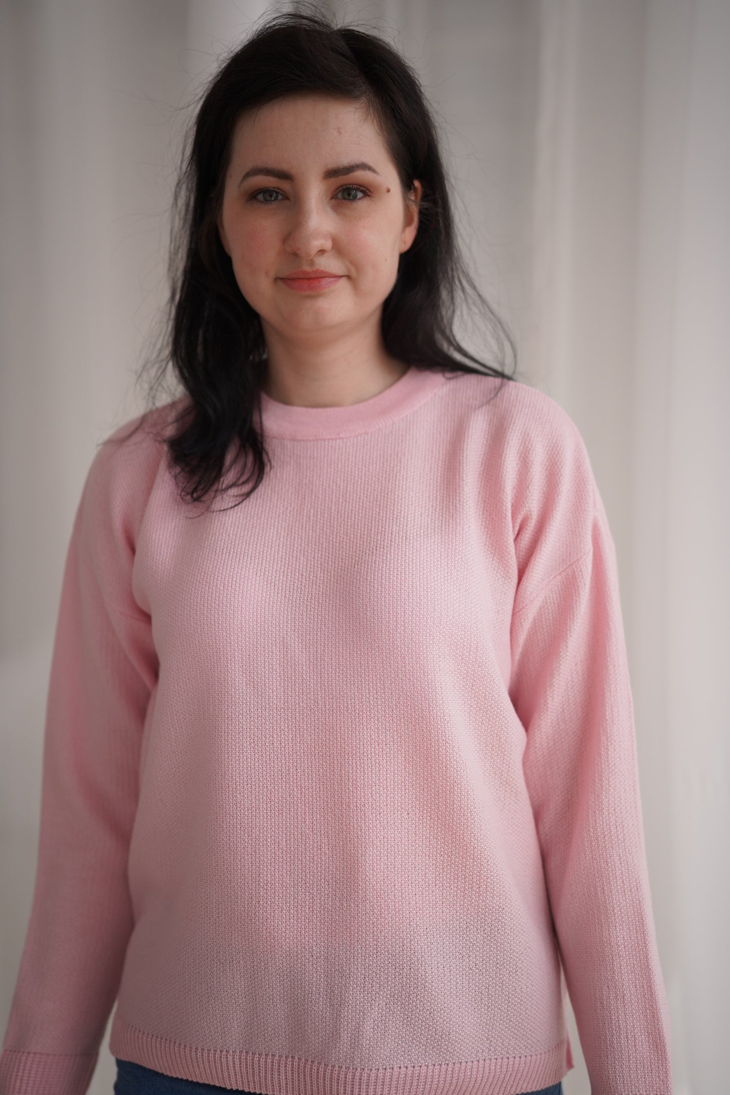 Sweter MAMA merino LIGHT PINK