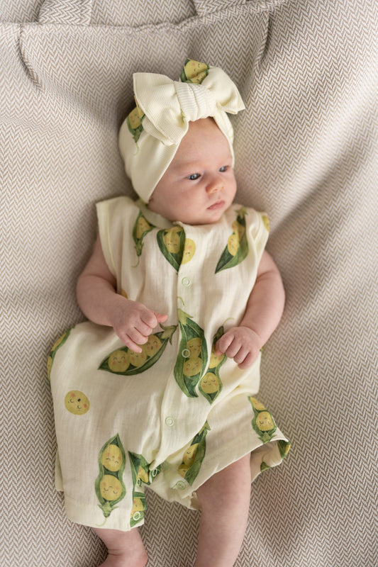 Rompers muślinowy PEAS