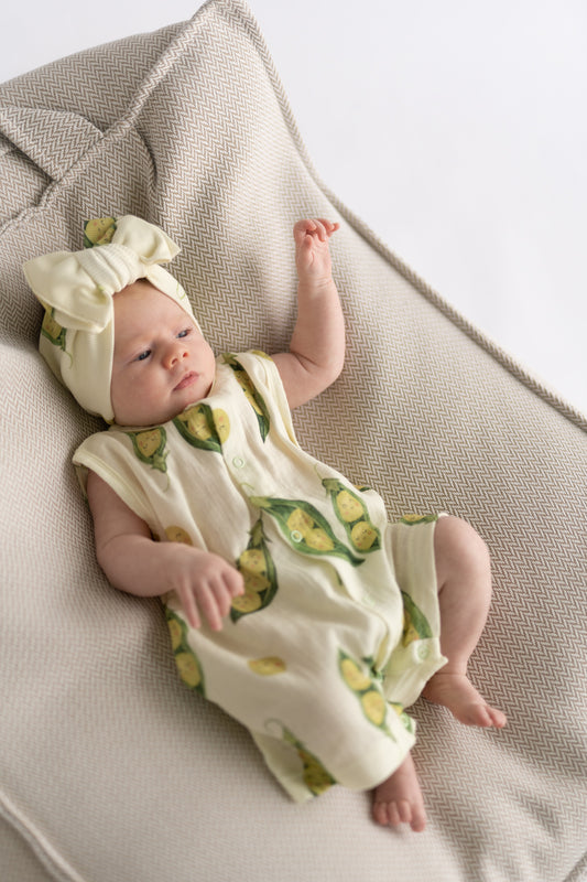 Rompers muślinowy PEAS