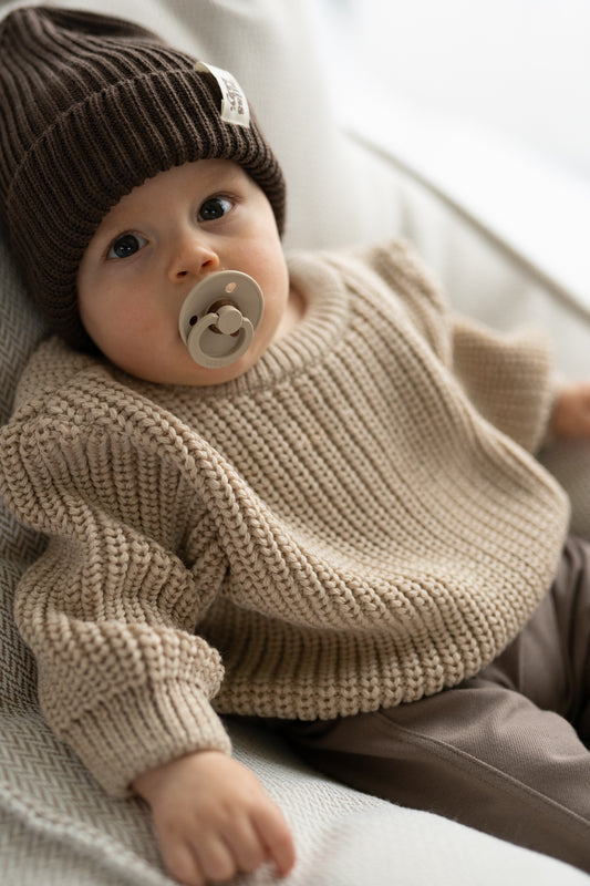 Sweter merino BEŻOWY