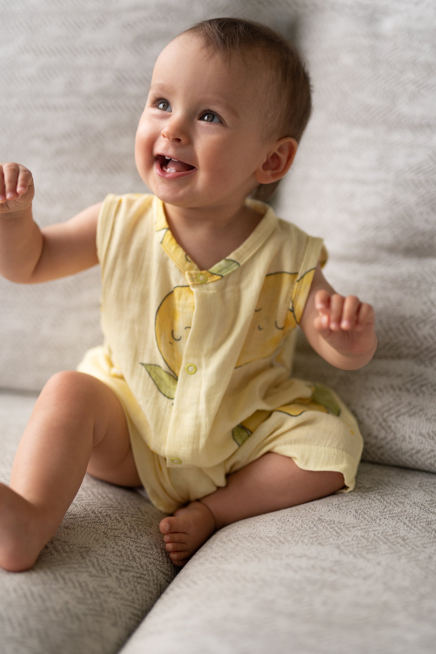 Rompers muślinowy LEMON