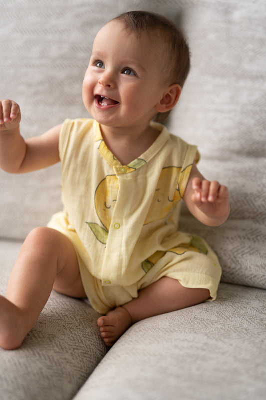 Rompers muślinowy LEMON