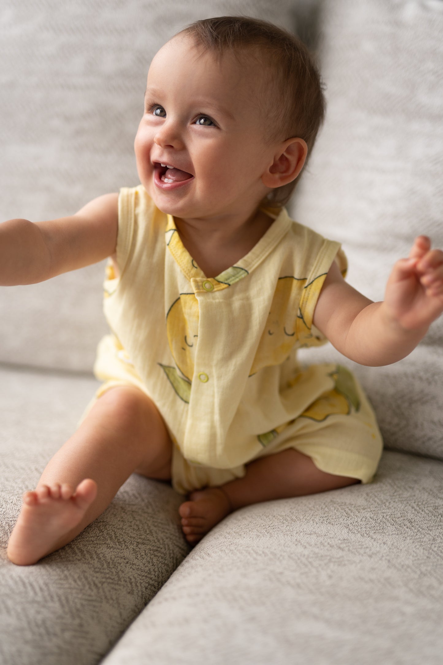 Rompers muślinowy LEMON