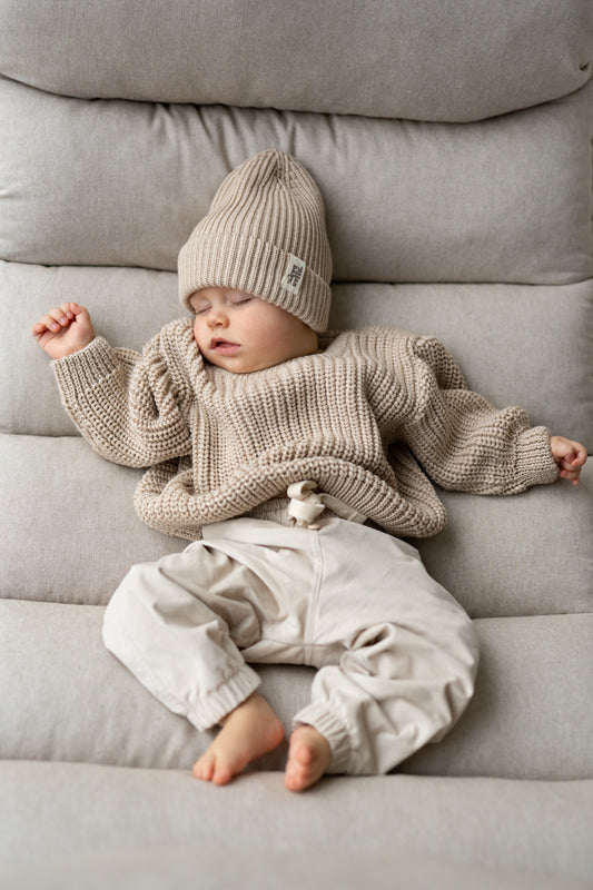 Spodnie sztruksowe JASNY BEŻ