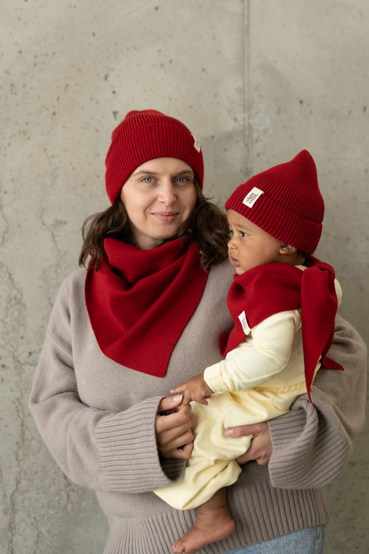 Czapka merino CHERRY MAMA