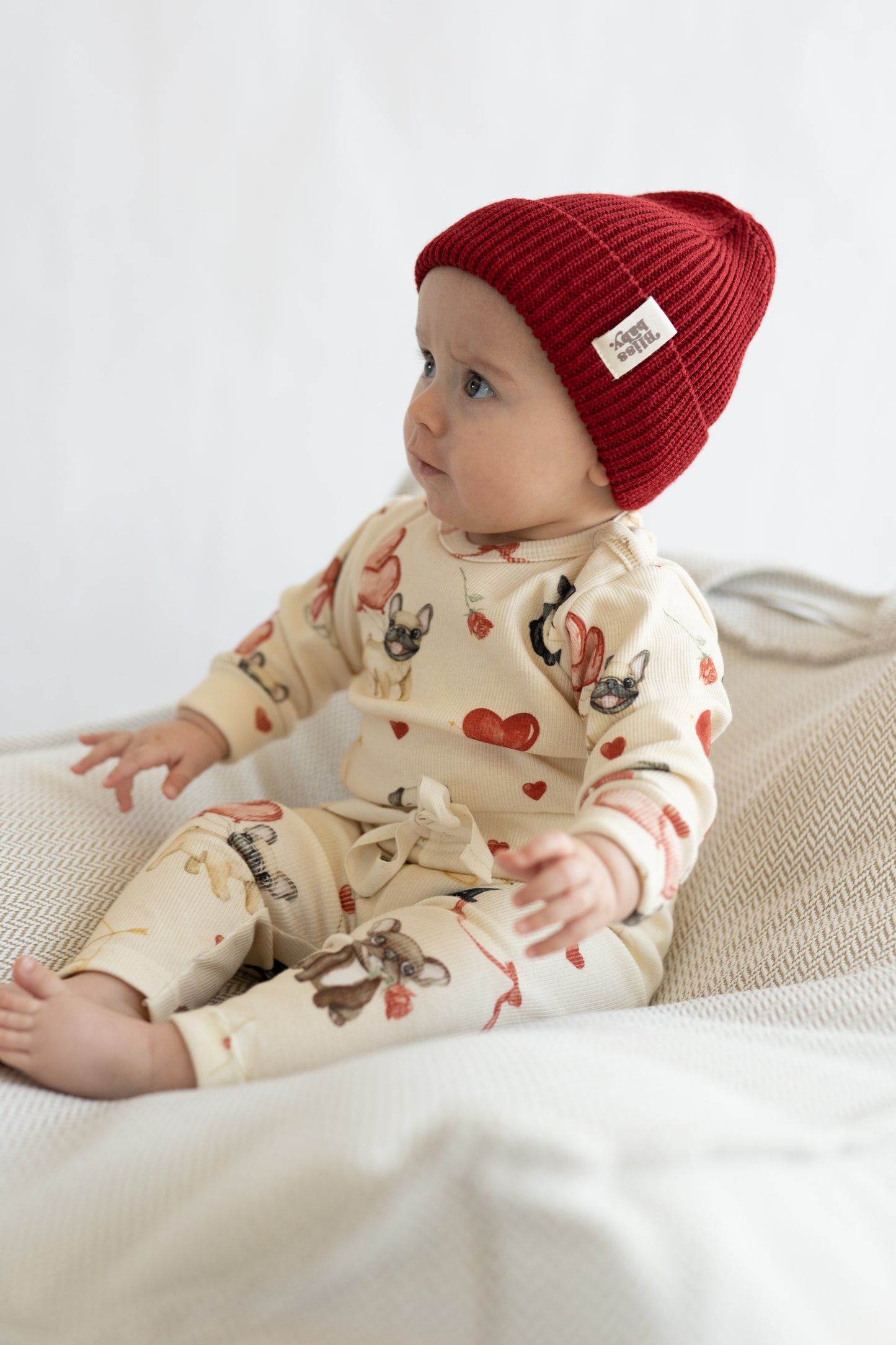 Czapka merino CHERRY