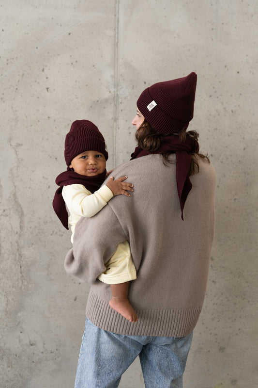 Czapka merino MERLOT MAMA