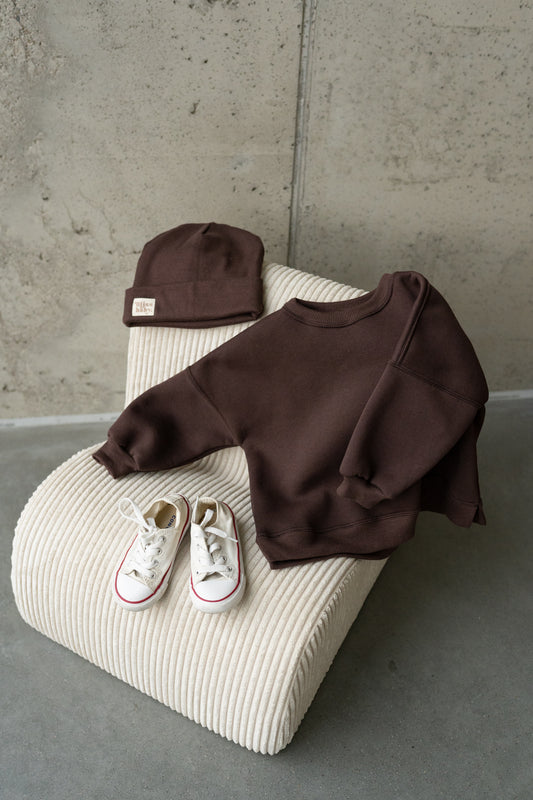 BLUZA OVERSIZE CZEKOLADA