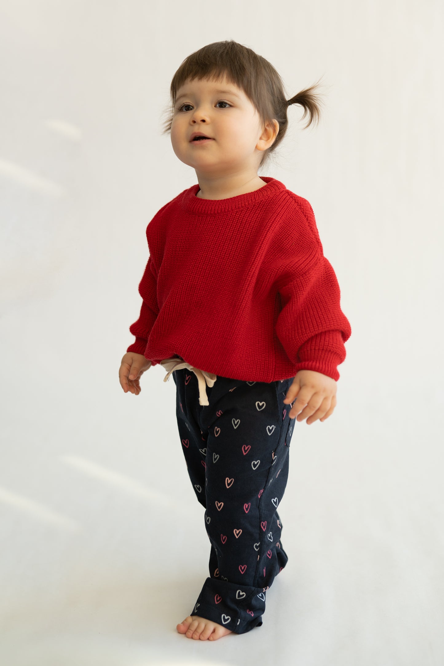 Spodnie sztruksowe Heart w stylu baggy