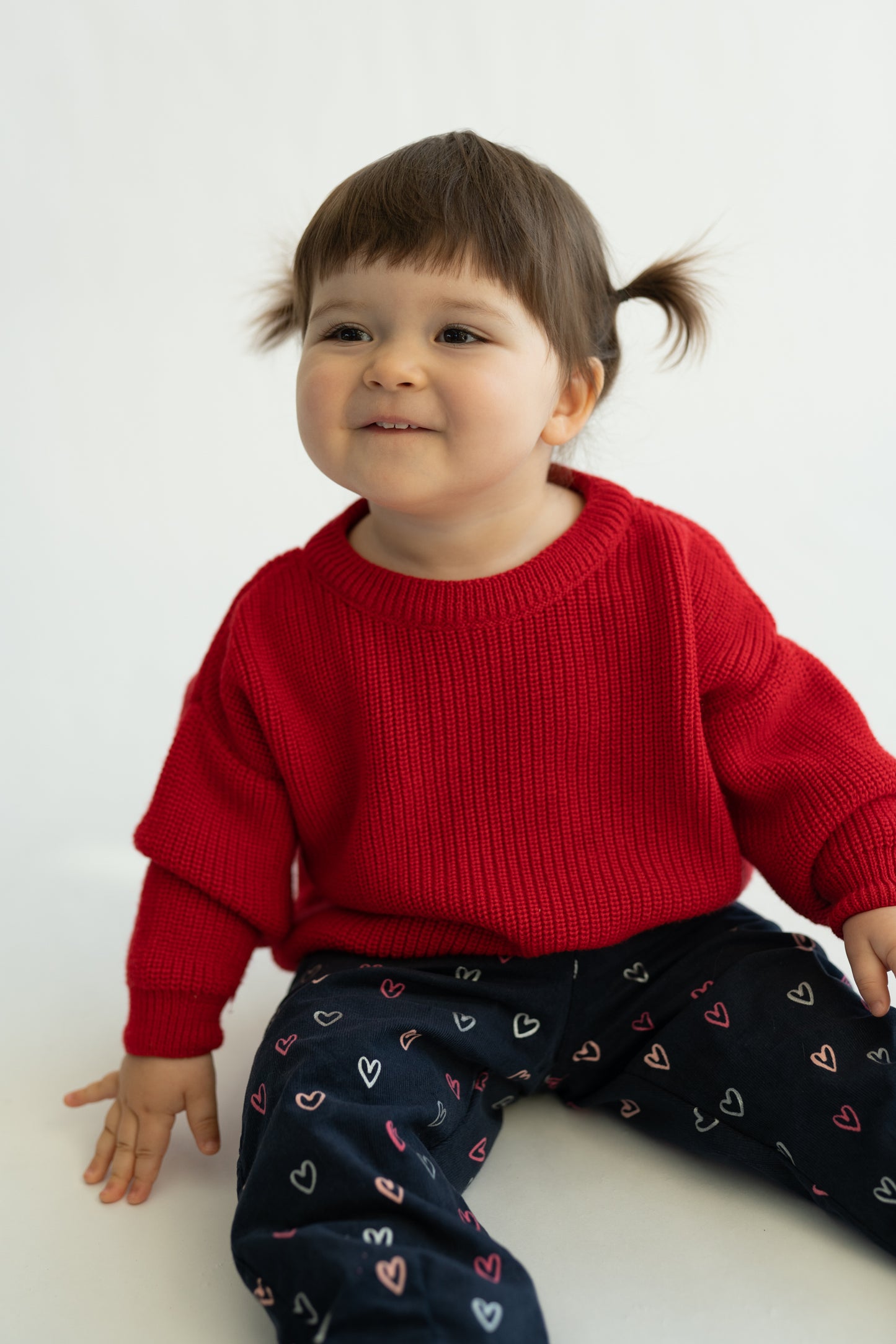 Spodnie sztruksowe Heart w stylu baggy