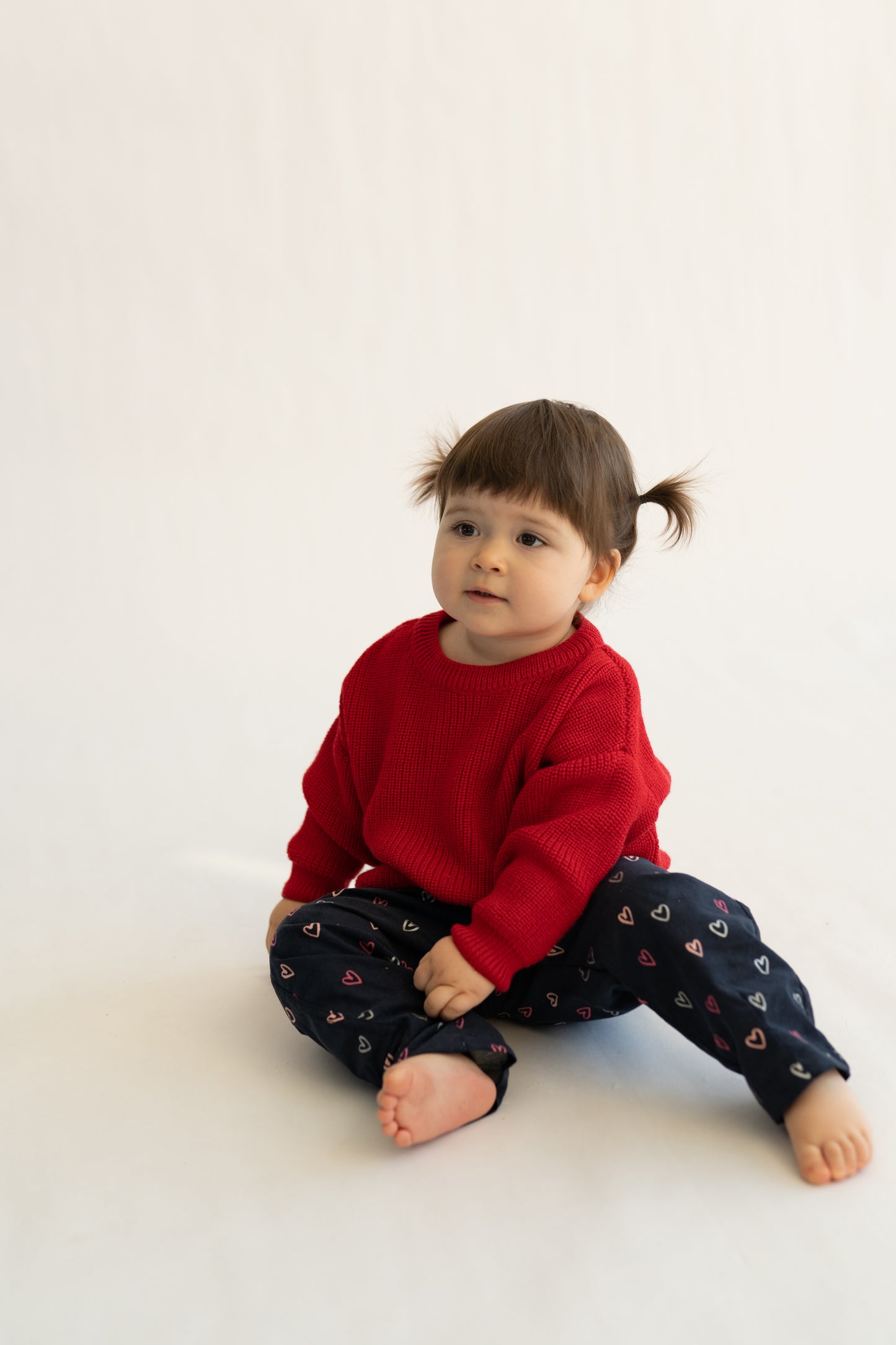 Spodnie sztruksowe Heart w stylu baggy