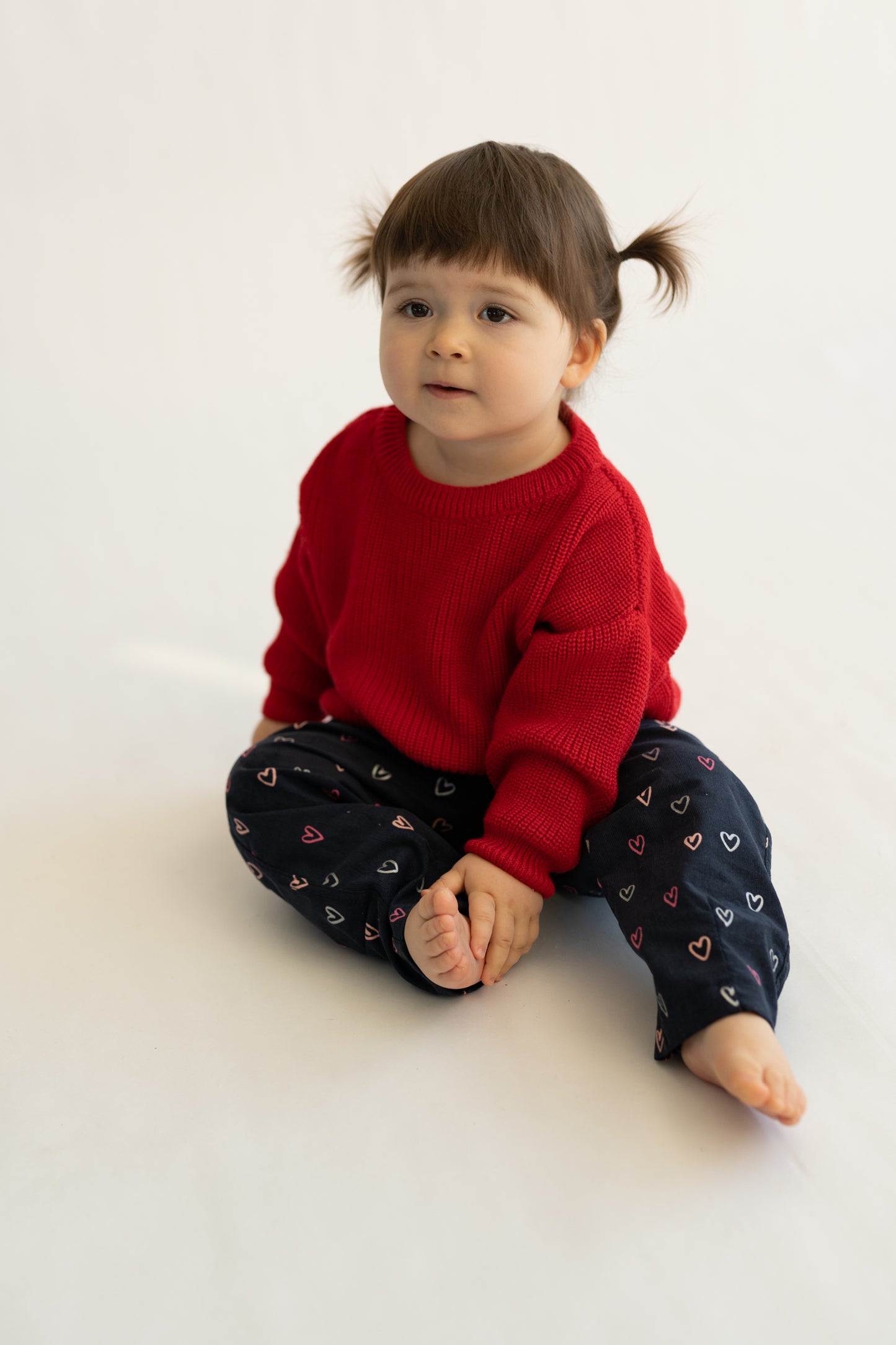 Spodnie sztruksowe Heart w stylu baggy