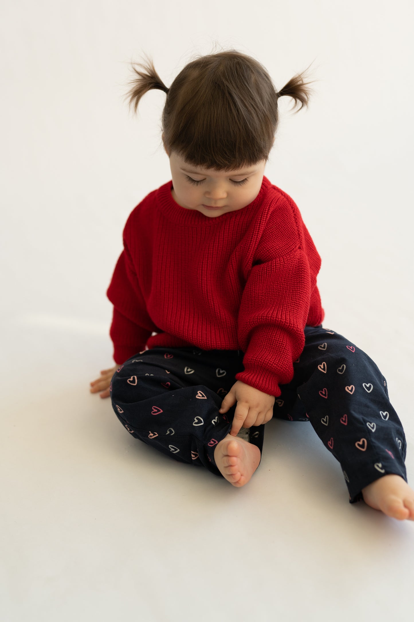 Spodnie sztruksowe Heart w stylu baggy