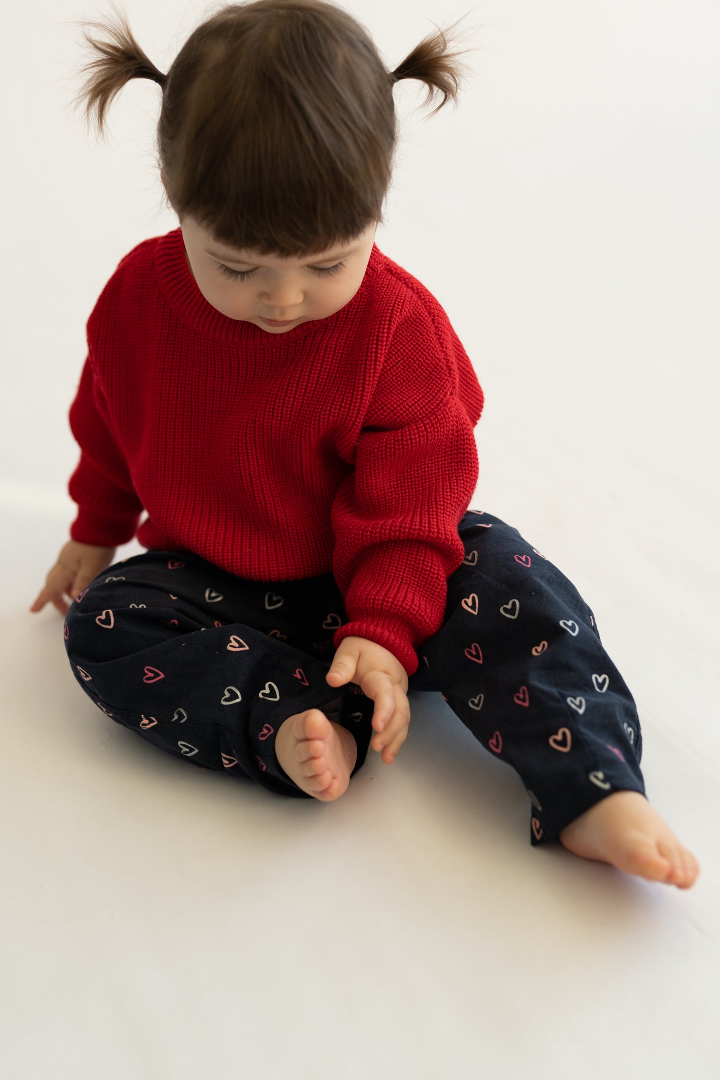 Spodnie sztruksowe Heart w stylu baggy