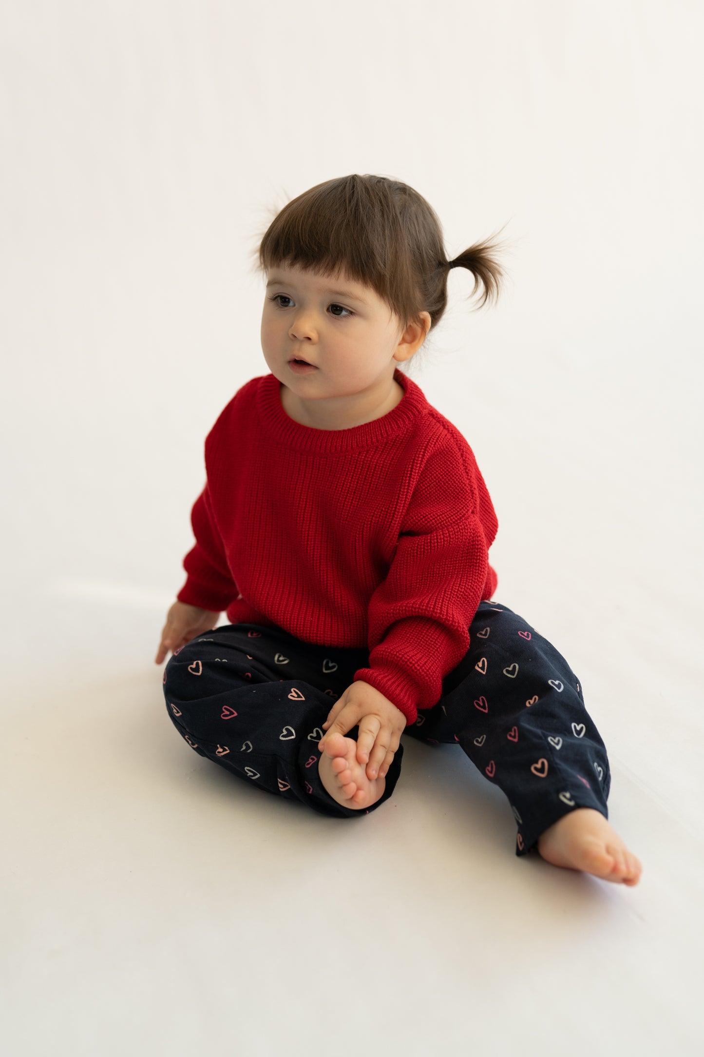 Spodnie sztruksowe Heart w stylu baggy