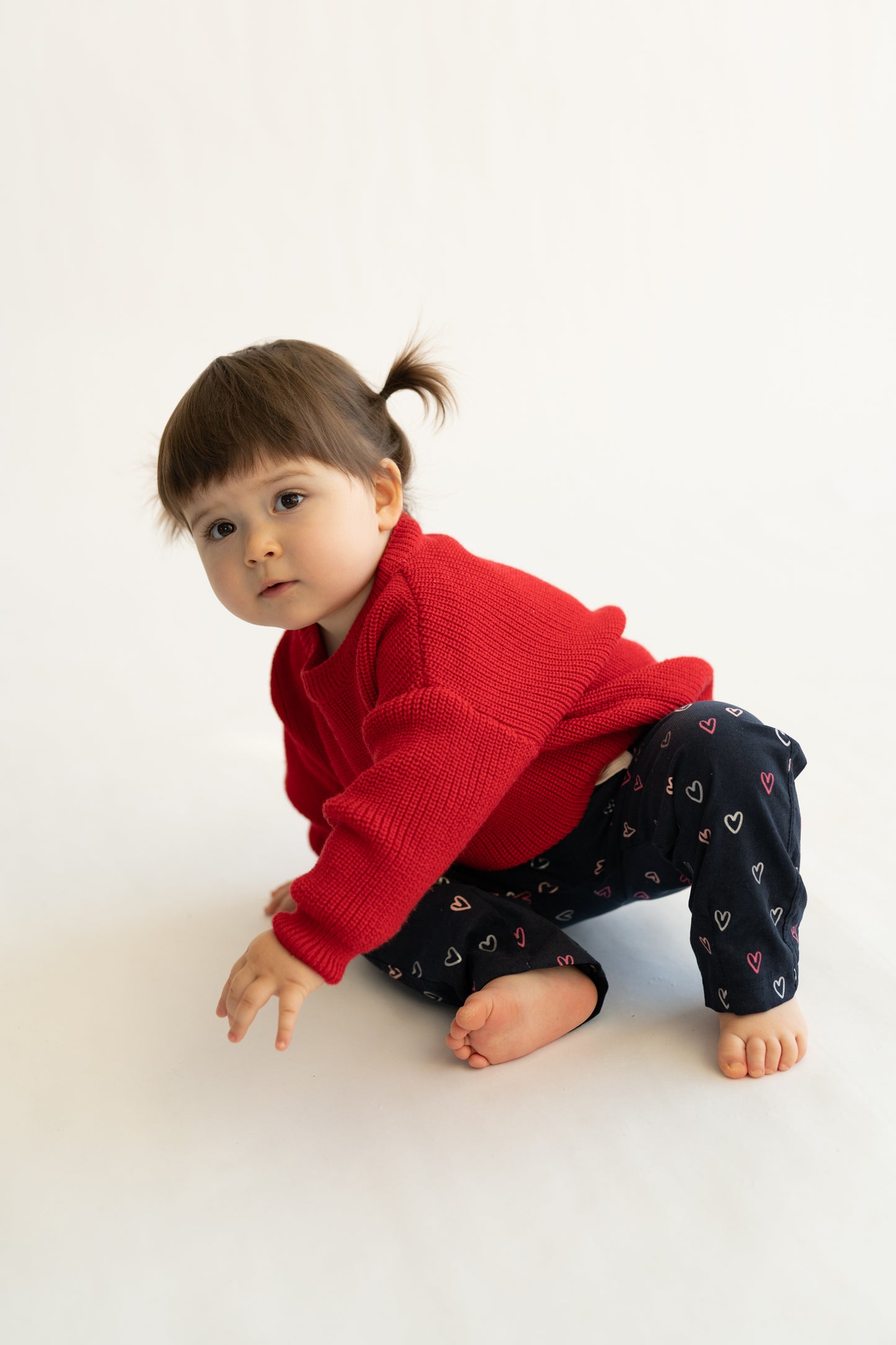 Spodnie sztruksowe Heart w stylu baggy