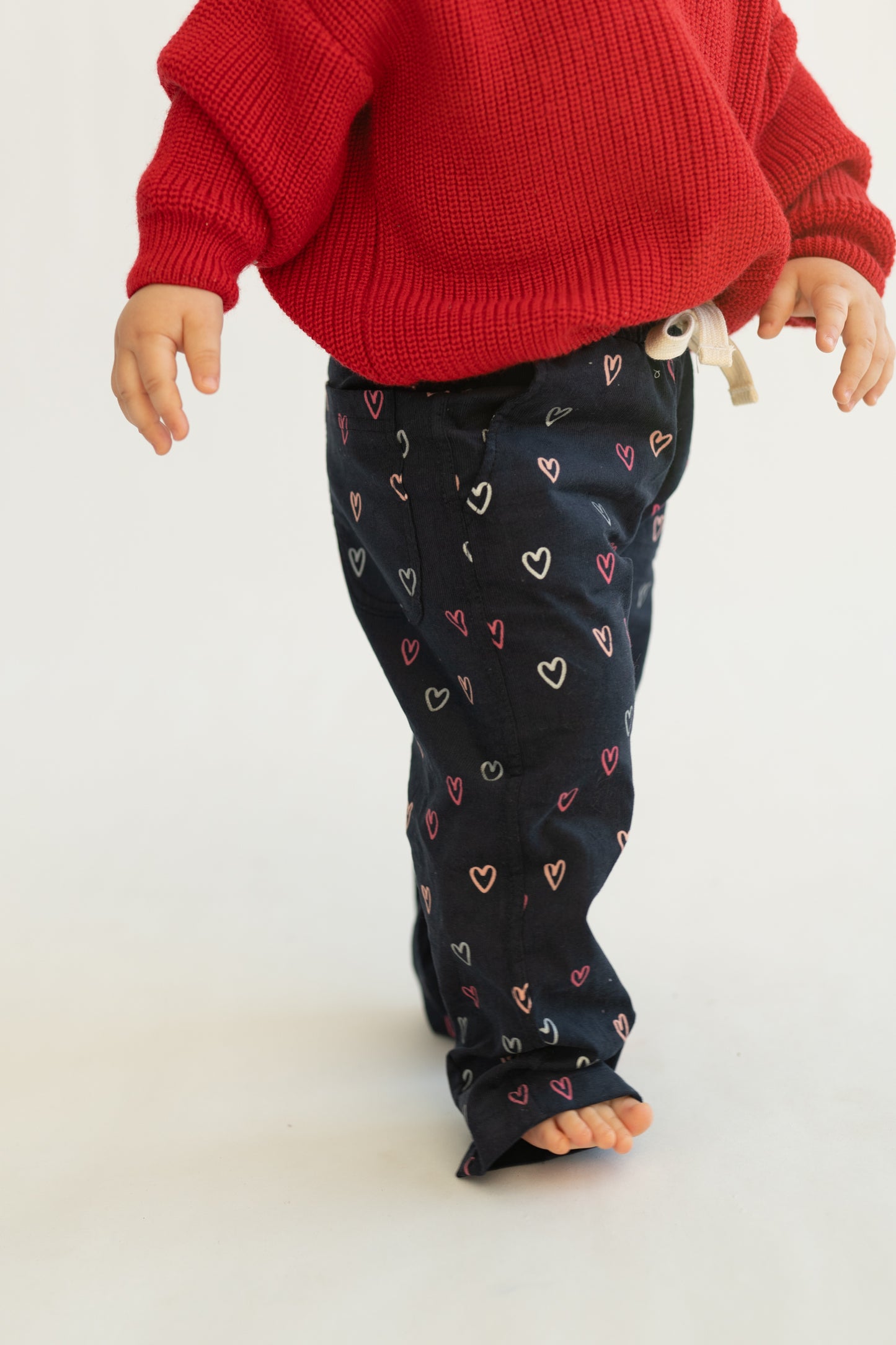 Spodnie sztruksowe Heart w stylu baggy