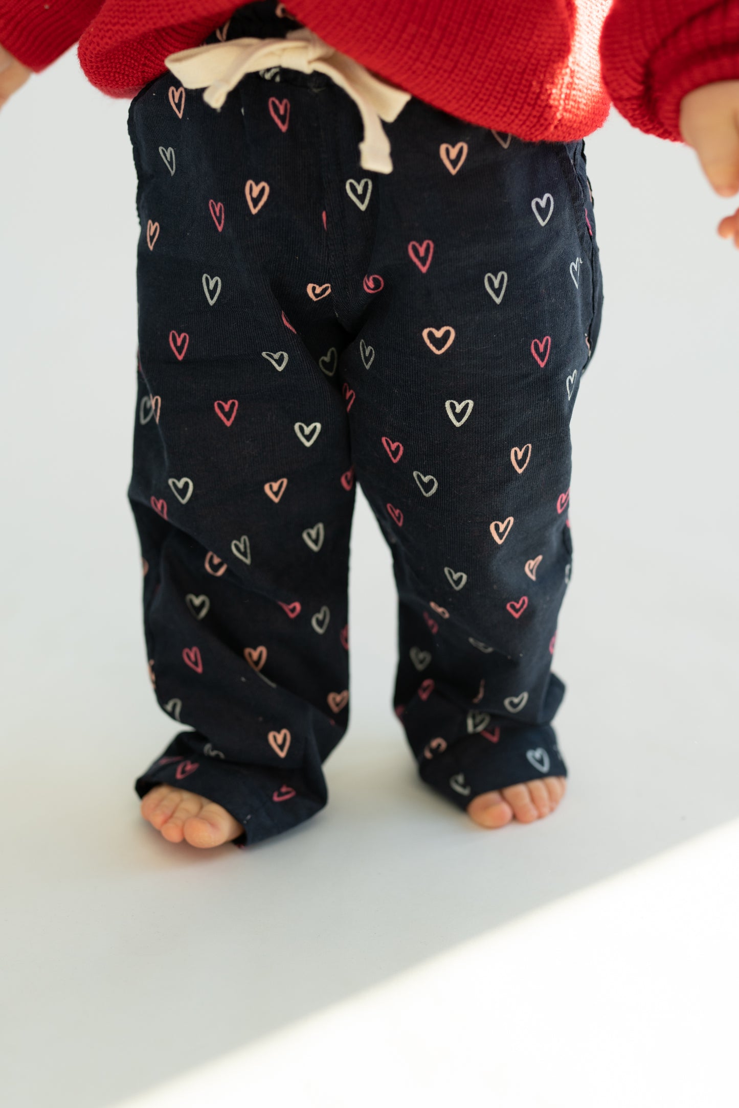 Spodnie sztruksowe Heart w stylu baggy