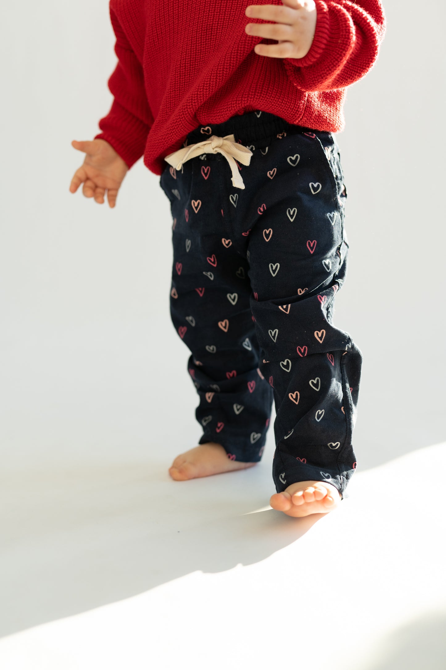 Spodnie sztruksowe Heart w stylu baggy