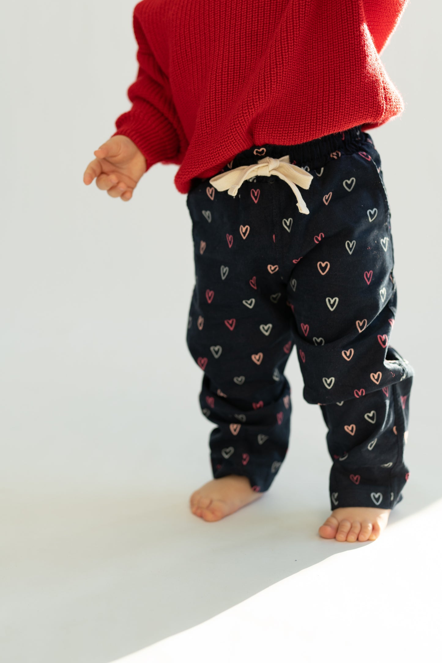 Spodnie sztruksowe Heart w stylu baggy