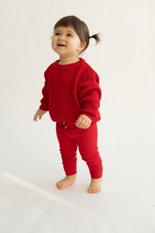 Sweter merino CLASSIC RED