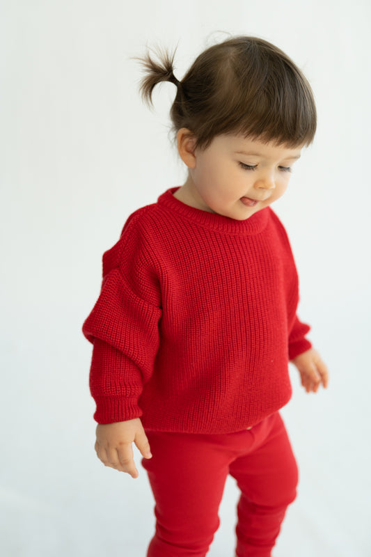 Sweter merino CLASSIC RED