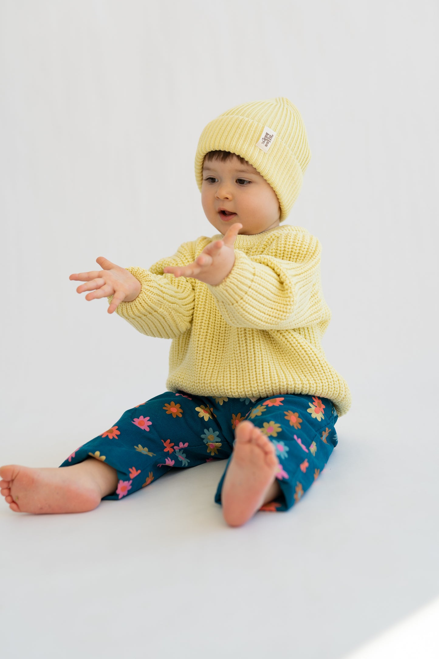 Spodnie sztruksowe PETROL BLUE w stylu baggy