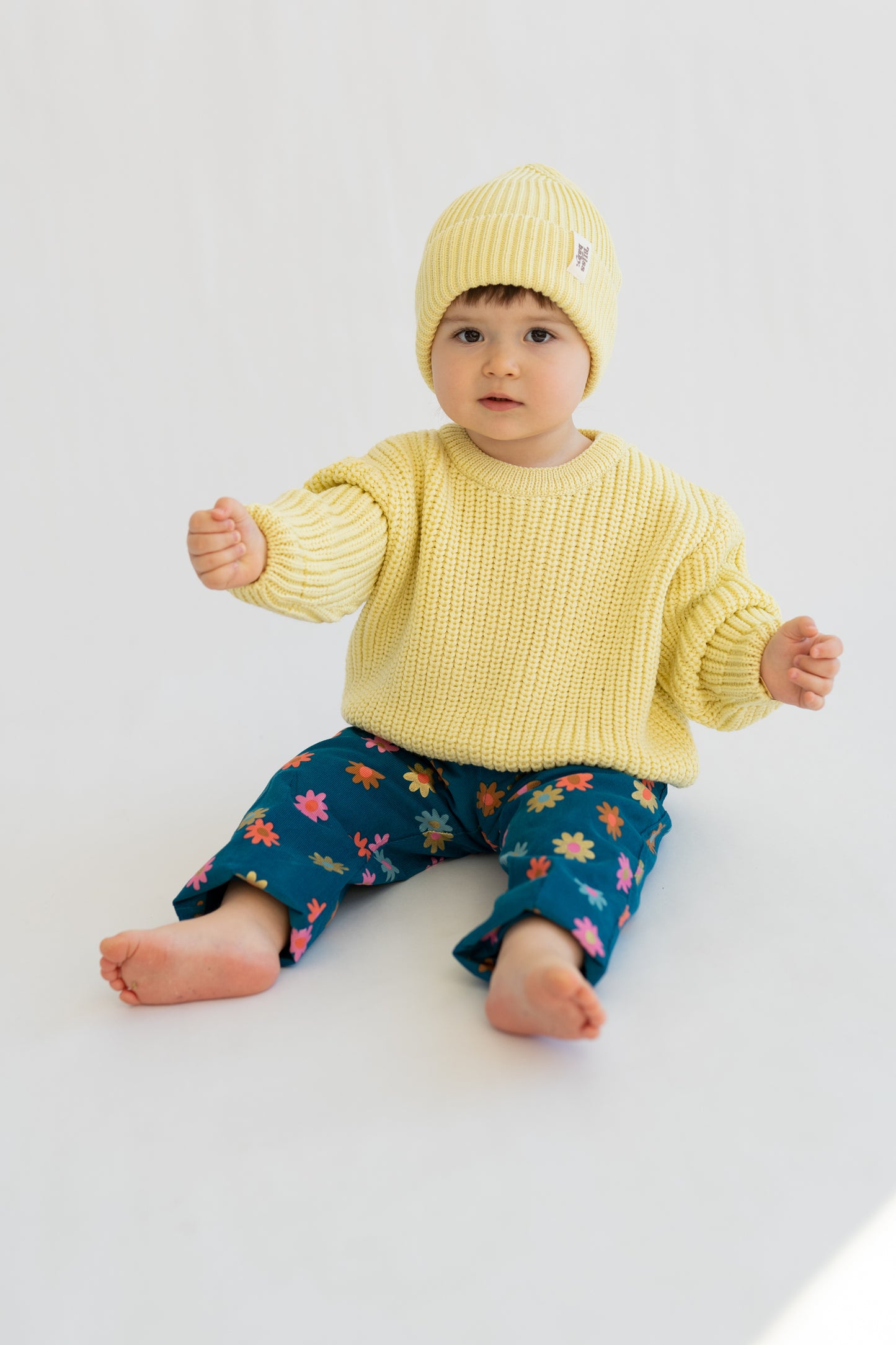 Spodnie sztruksowe PETROL BLUE w stylu baggy