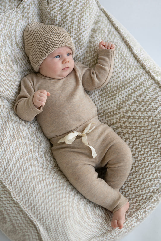 Legginsy merino ALMOND