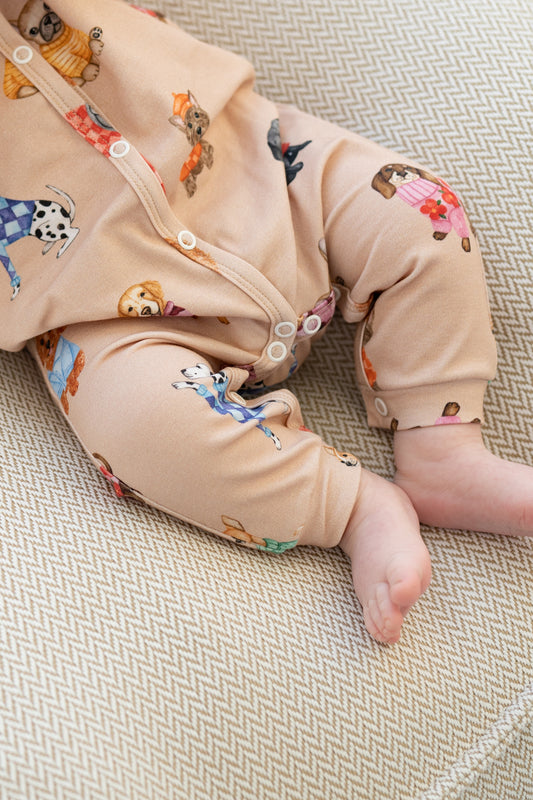 Pajacyk na napy BEIGE PUPPY