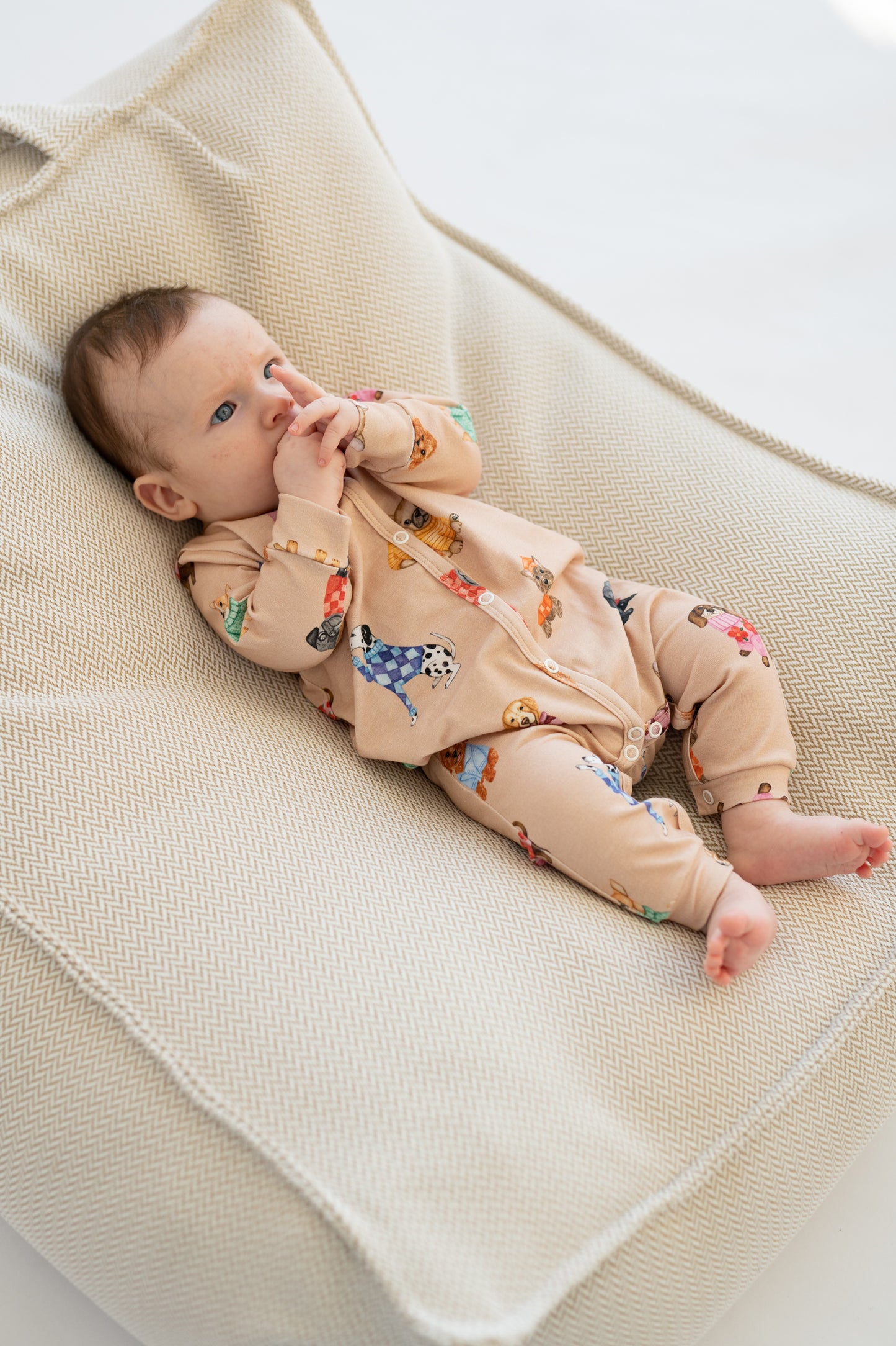 Pajacyk na napy BEIGE PUPPY