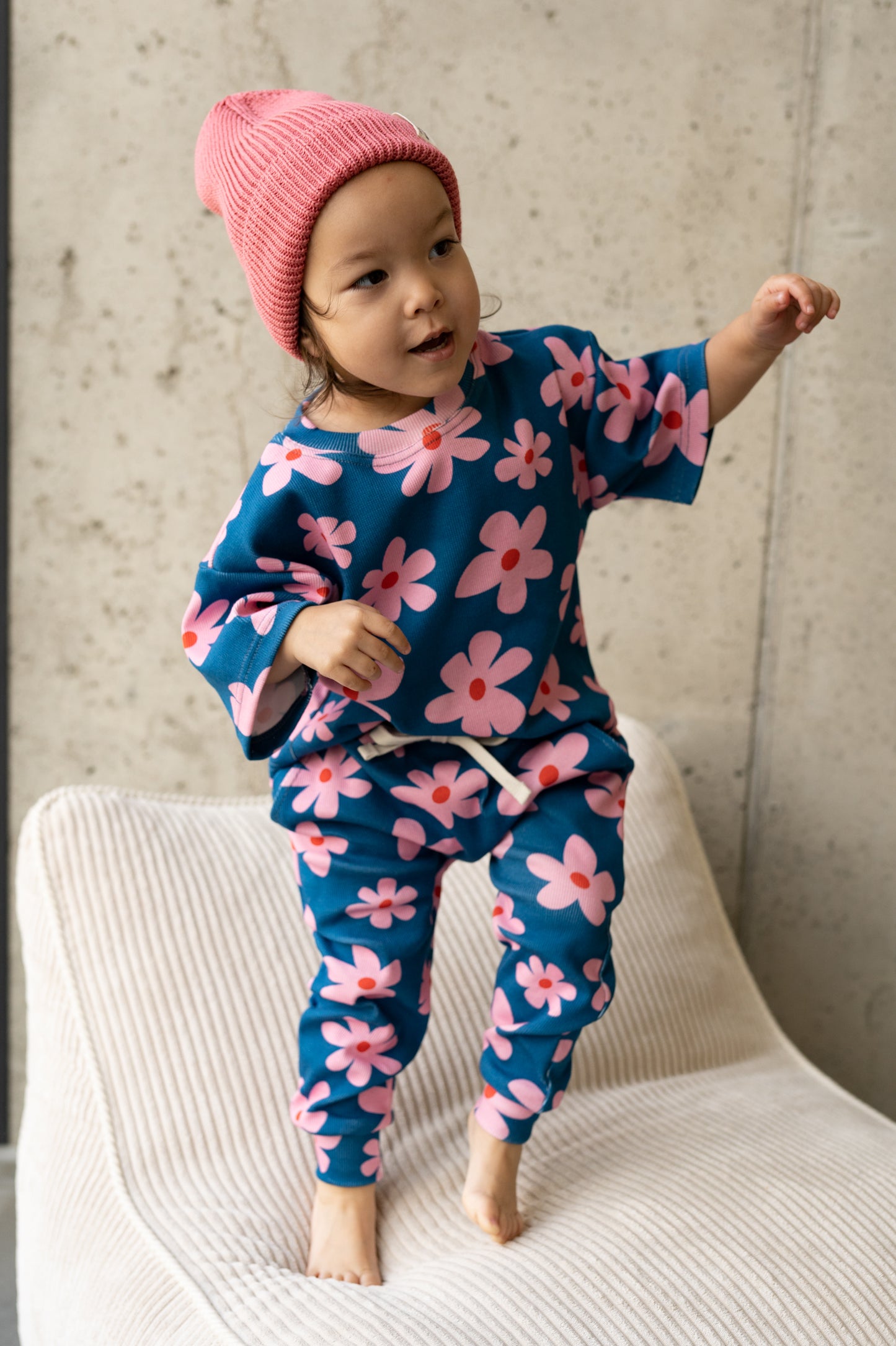 T-shirt oversize FLOWER POWER MIDNIGHT