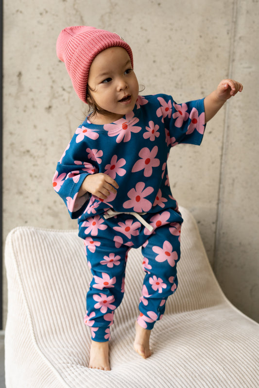 T-shirt oversize FLOWER POWER MIDNIGHT