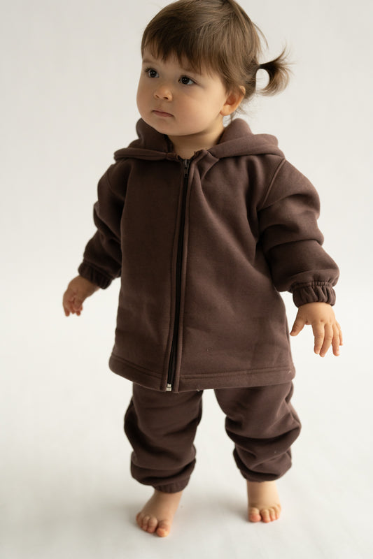 Bluza na zamek KASZTANOWY