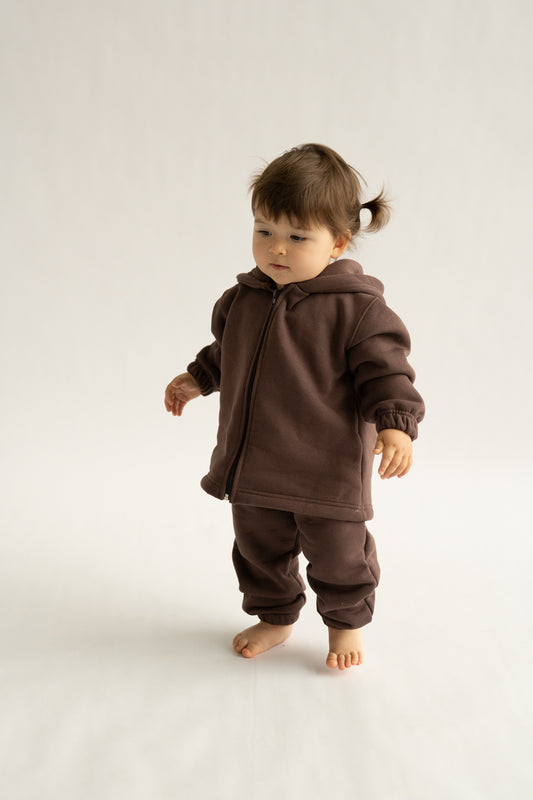 Bluza na zamek KASZTANOWY